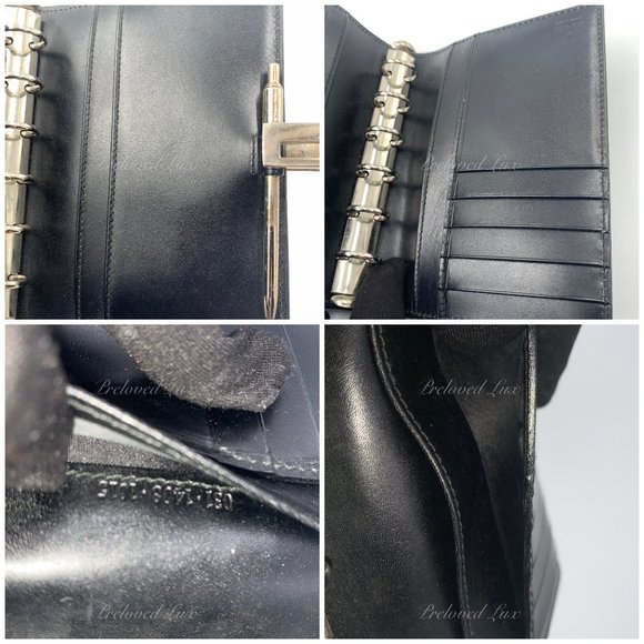 Authentic GUCCI Black 6-ring Agenda Planner - Picture 13 of 15